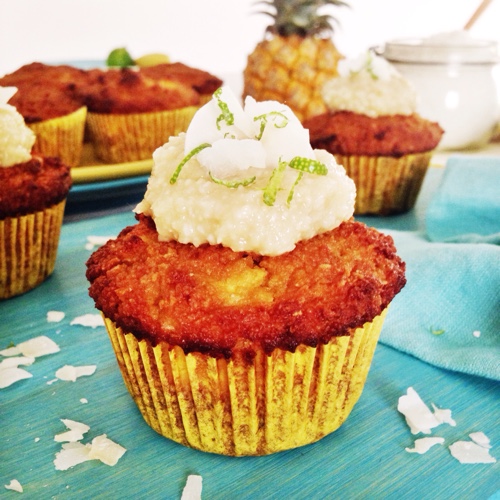 paleo-pineapple-muffin-with-lime-frosting